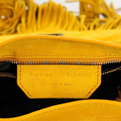 Proenza Schouler Suede Fringed PS1 Crossbody Pouch Gold 6 of 7