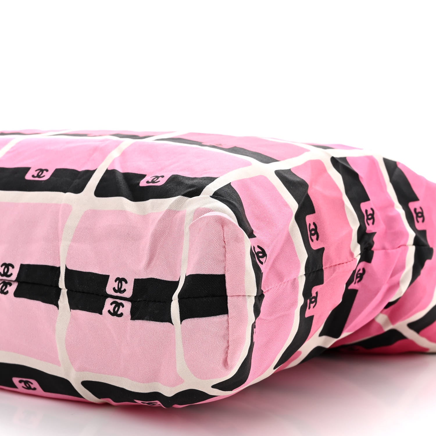 Chanel Caviar Fabric Quilted Foldable Tote With Chain Pink Multicolor 18 of 18