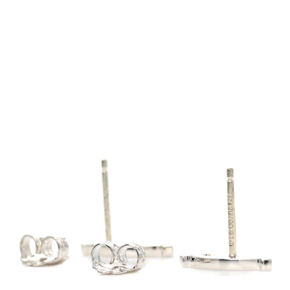 Tiffany Sterling Silver T Smile Stud Earrings 3 of 6