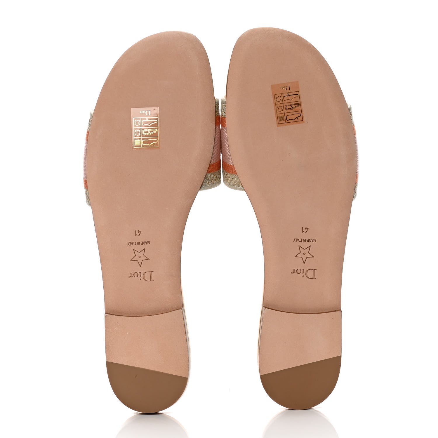 Christian Dior Cotton Embroidered Dway Mules Slide Sandals 41 Platinum 7 of 10
