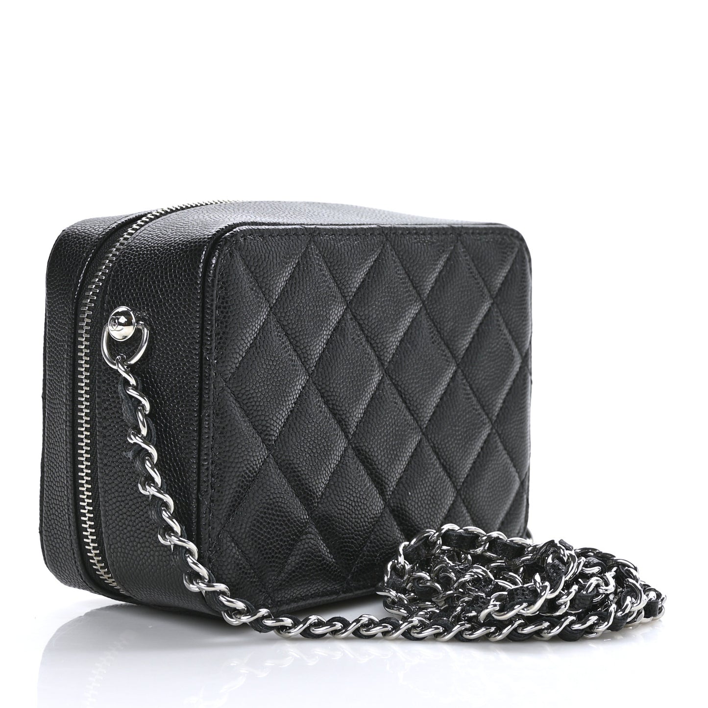 Caviar Quilted Camera Bag Black