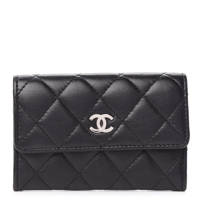 Chanel Lambskin Quilted Flap Card Holder Black 1 of 7