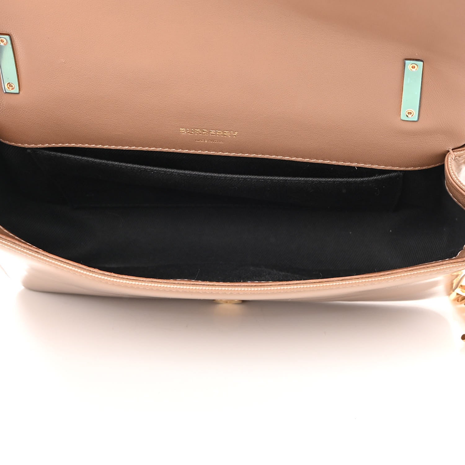 Burberry Patent Quilted Horseferry Print Small Lola Bag Tan 5 of 12