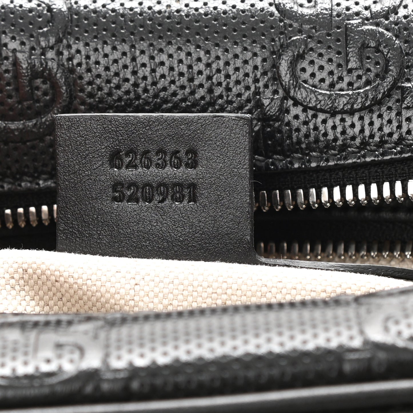 Calfskin GG Tennis Embossed Square Messenger Bag Black