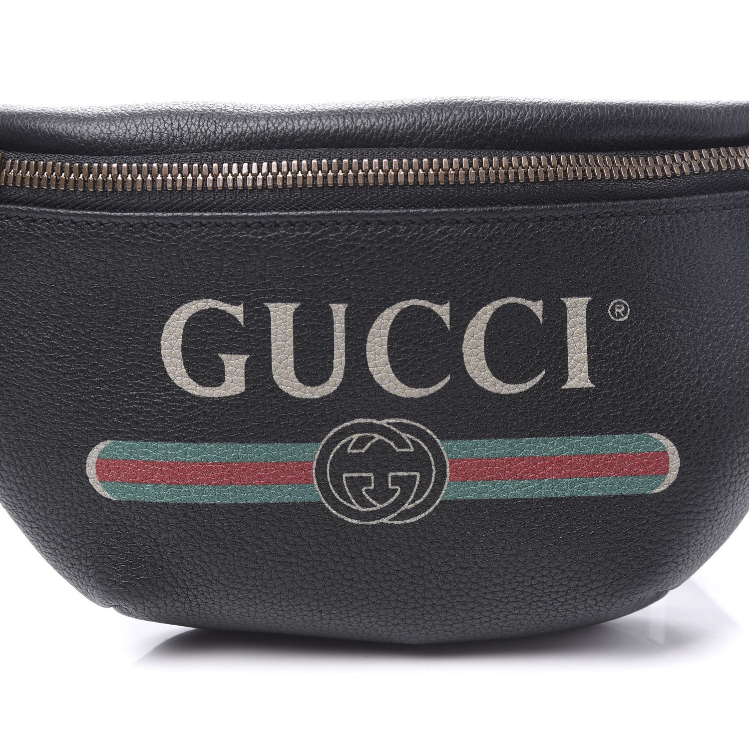 Gucci Grained Calfskin Small Logo Belt Bag Black 7 of 9