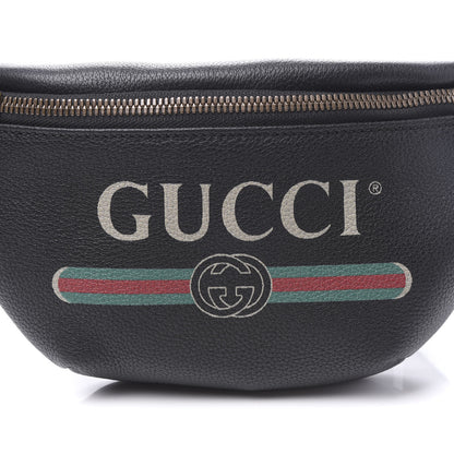 Gucci Grained Calfskin Small Logo Belt Bag Black 7 of 9