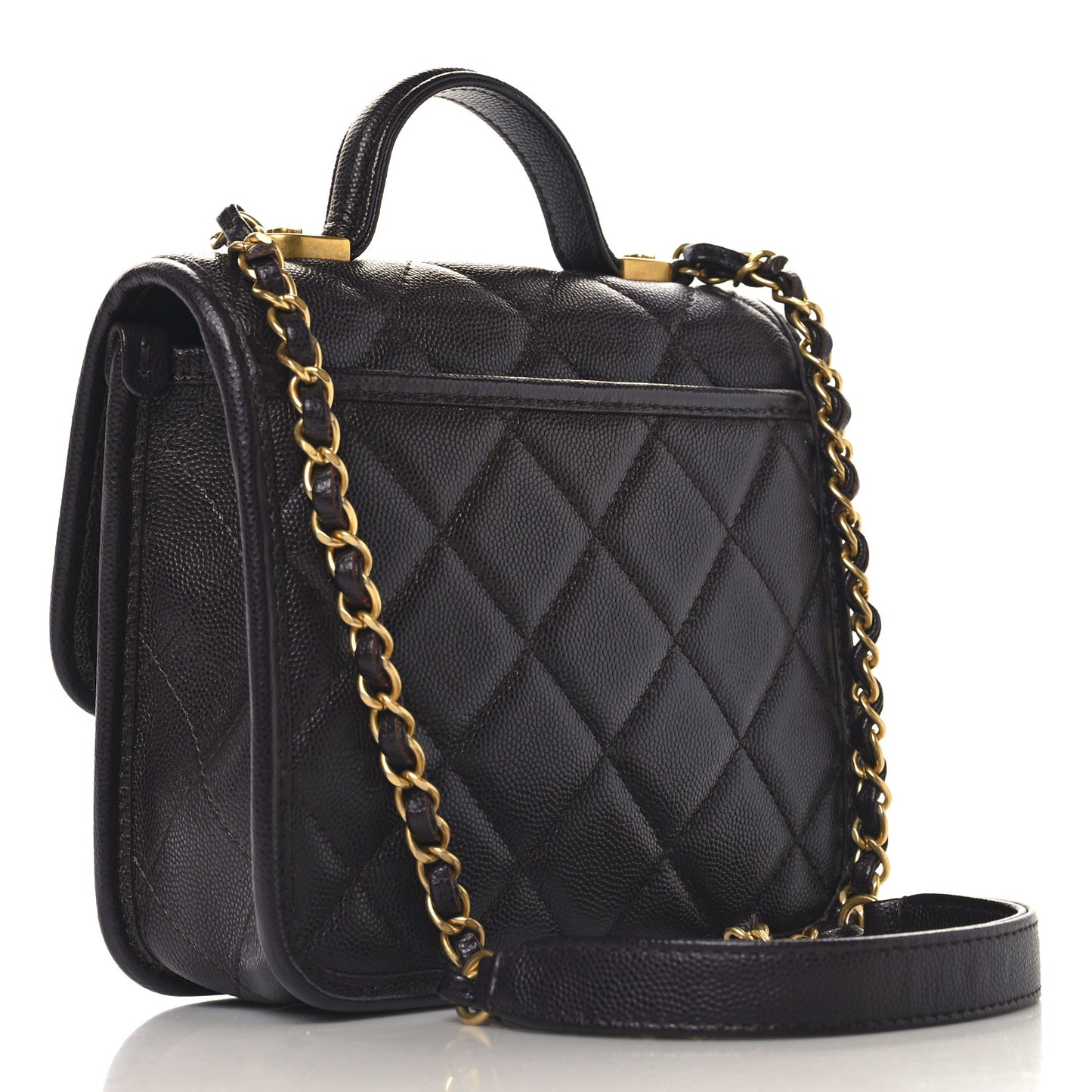 Caviar School Memory Mini Top Handle Flap  Burgundy