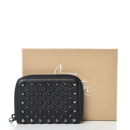 Christian Louboutin Calfskin Spiked Panettone Coin Purse Black 9 of 9