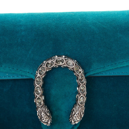 Gucci Velvet Super Mini Dionysus Shoulder Bag Pavone Cyan 9 of 9