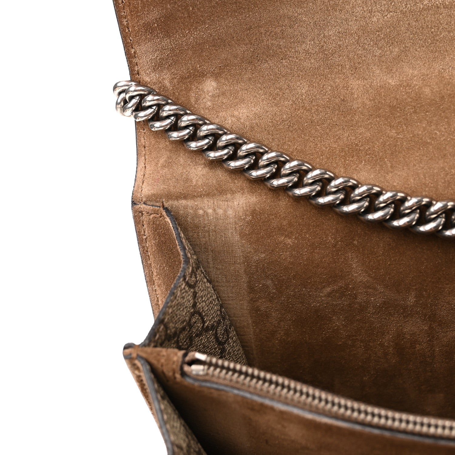 Gucci GG Supreme Monogram Bee Embroidered Medium Dionysus Shoulder Bag Taupe 11 of 15