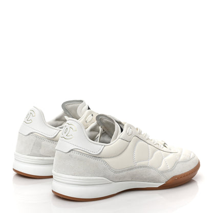 Chanel Suede Calfskin Quilted Sneakers 36 White 4 of 9