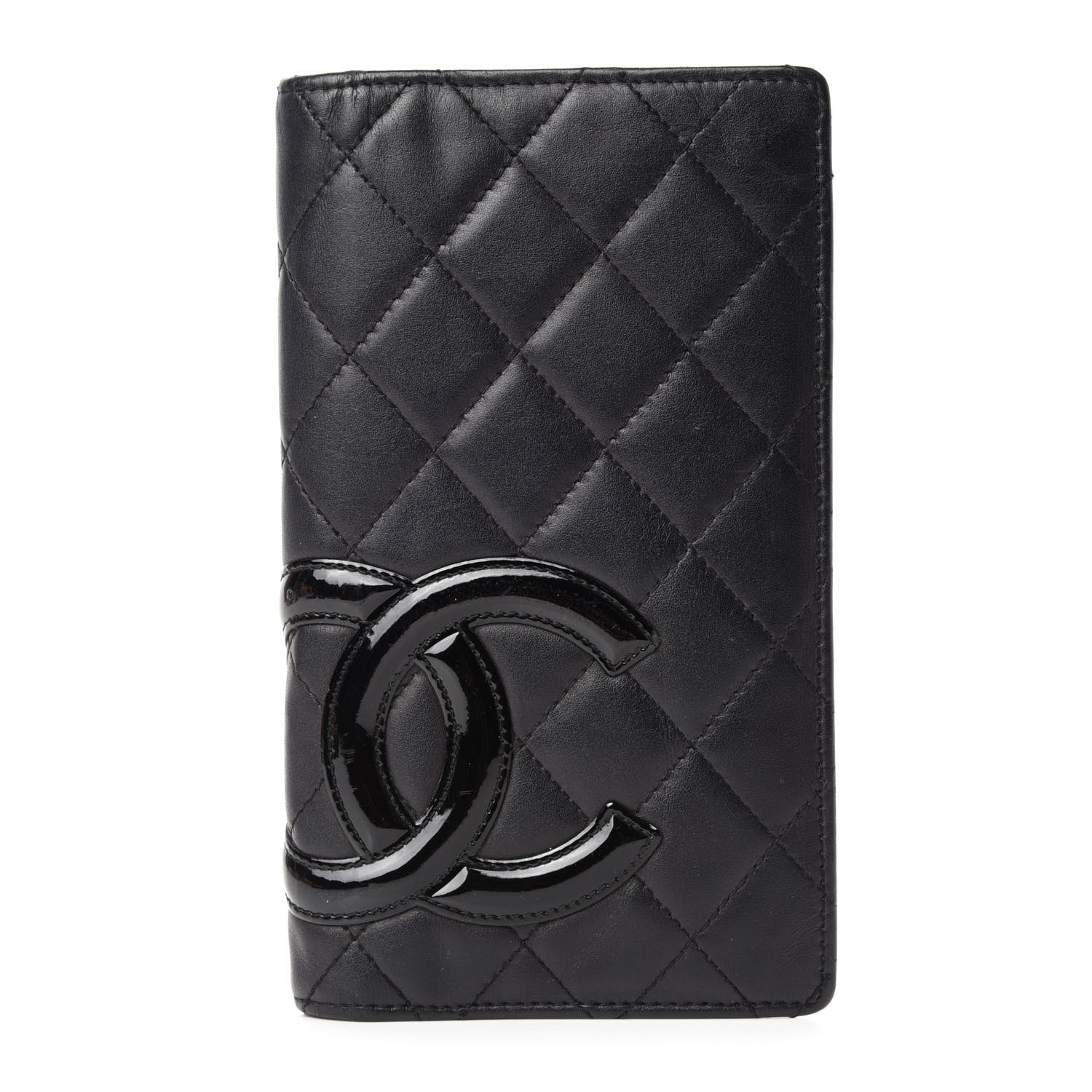 Chanel Calfskin Quilted Cambon Yen Wallet Black 1 of 8