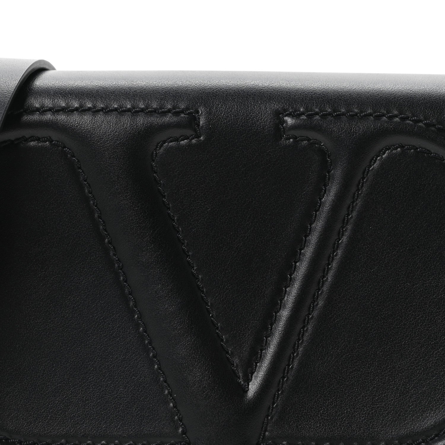 Valentino Garavani Calfskin VLogo Walk Shoulder Bag Black 7 of 9