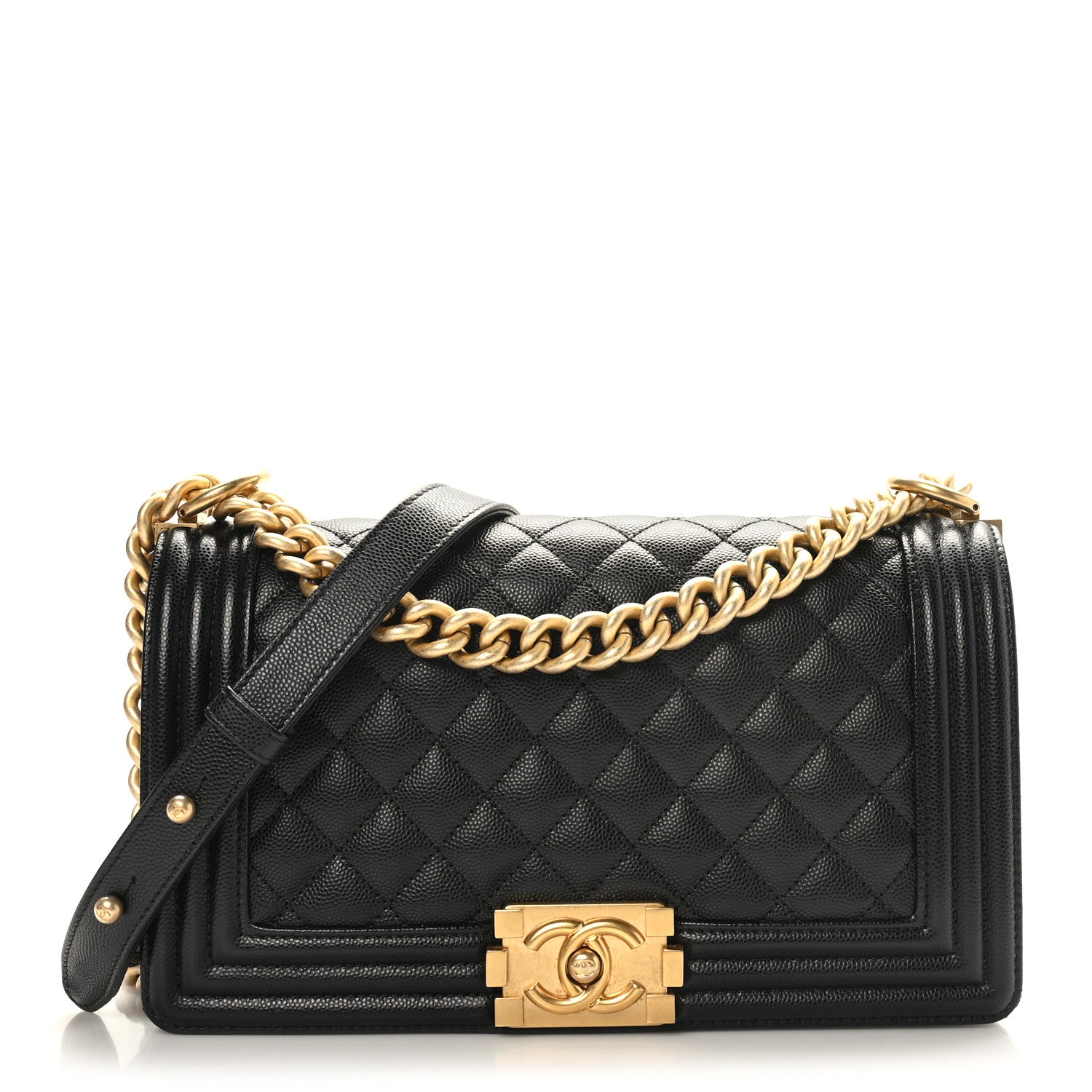 Chanel Caviar Quilted Medium Boy Flap Black 1 of 9
