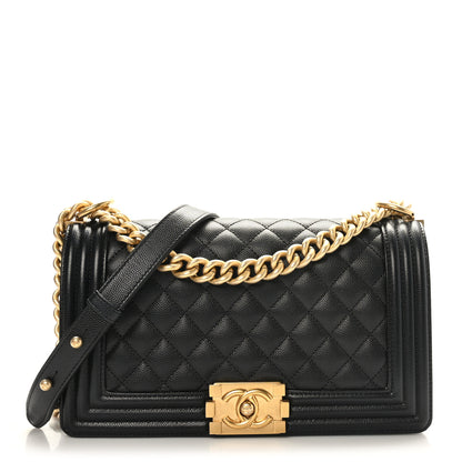 Chanel Caviar Quilted Medium Boy Flap Black 1 of 9