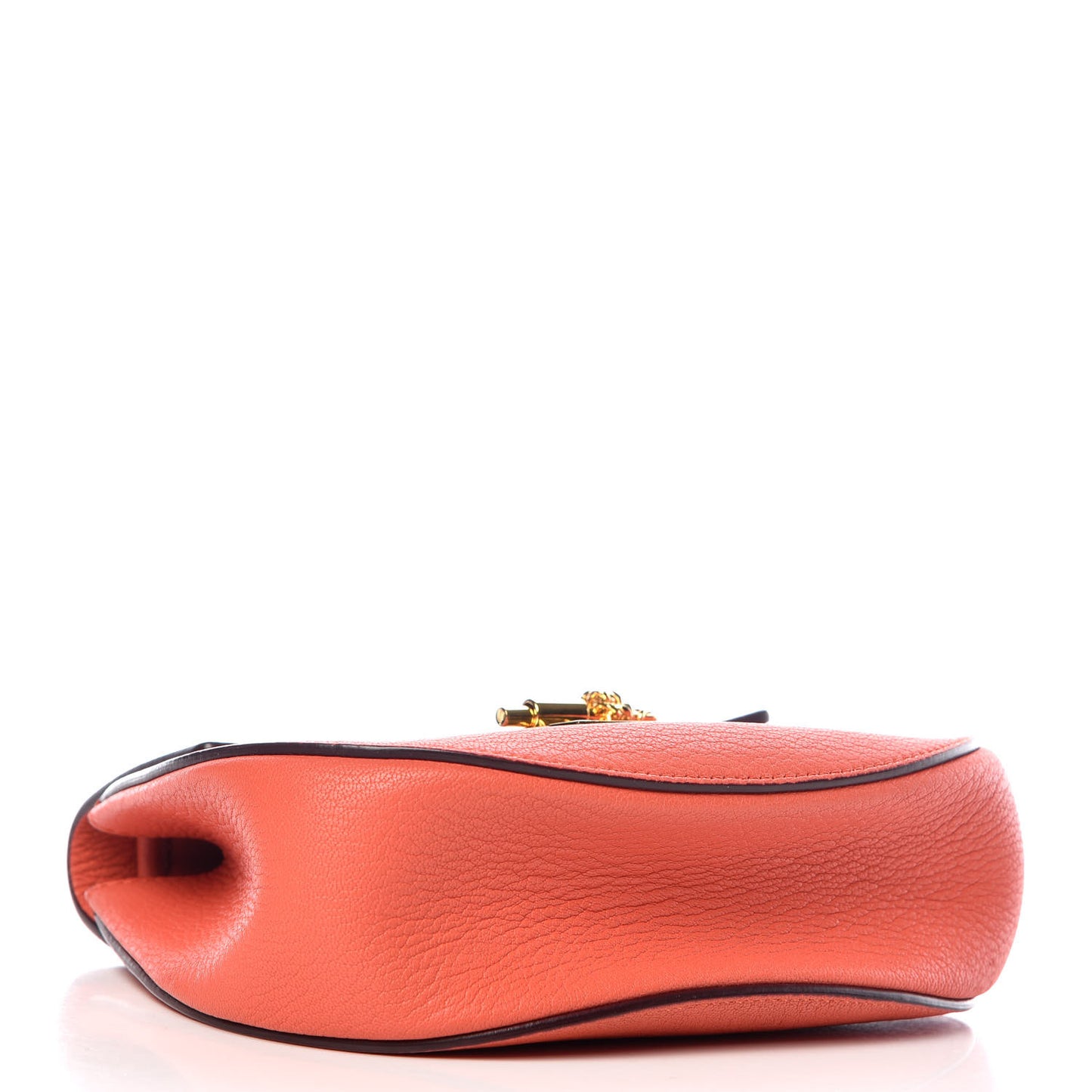 Grained Lambskin Mini Drew Shoulder Bag Orange