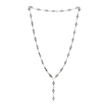 Chrome Hearts Sterling Silver Diamond Tiny Cross Link Necklace 3 of 5