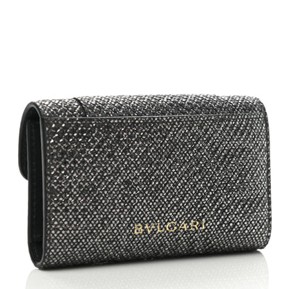 Bulgari Karung Calfskin Serpenti Forever Key Holder Wallet Charcoal 3 of 6