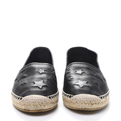 Saint Laurent Nappa Embossed Stars Espadrilles 39 Black 2 of 10