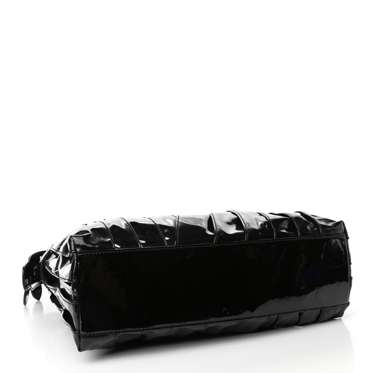 VALENTINO Patent Maizeon Studded Tote Black