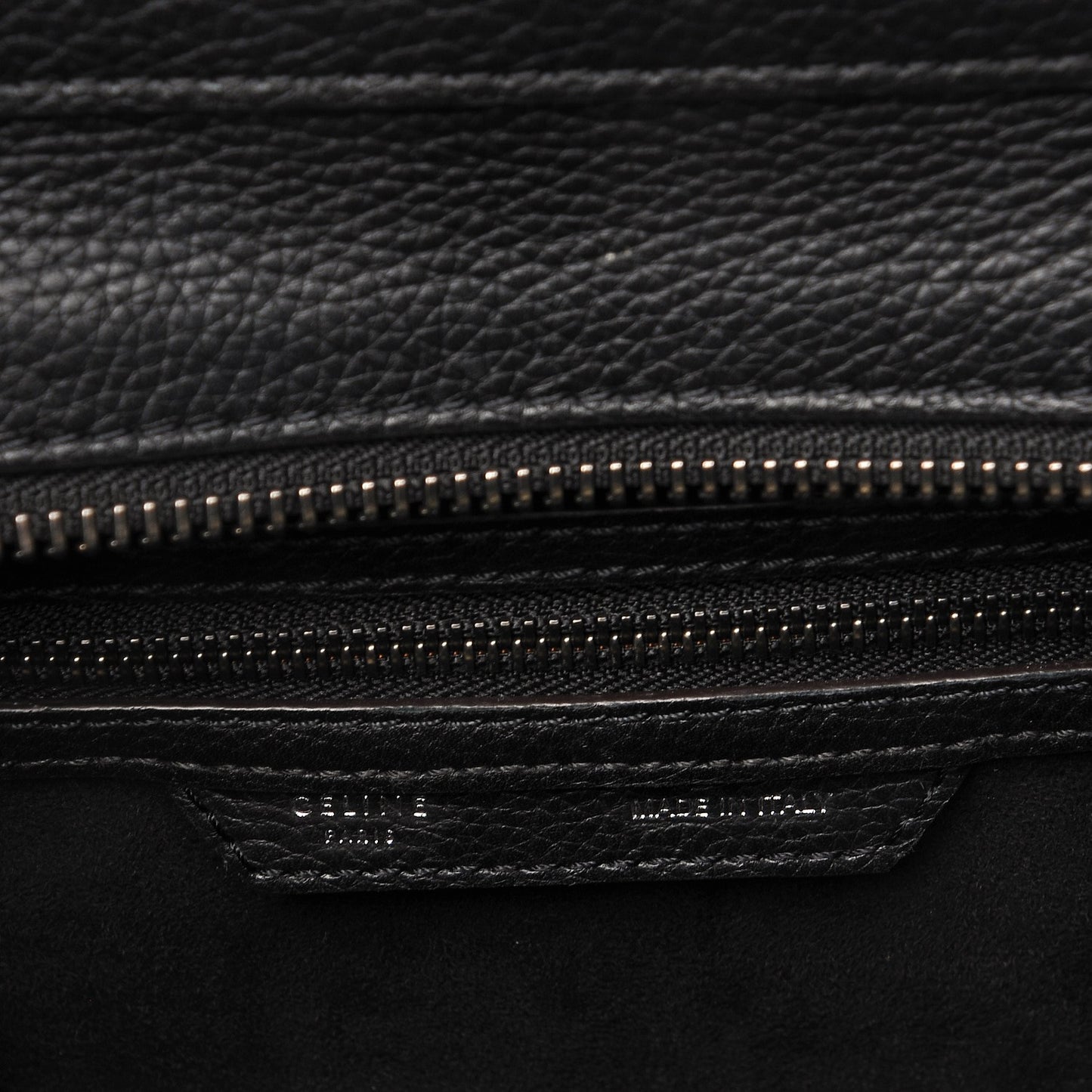 Drummed Calfskin Micro Luggage Black