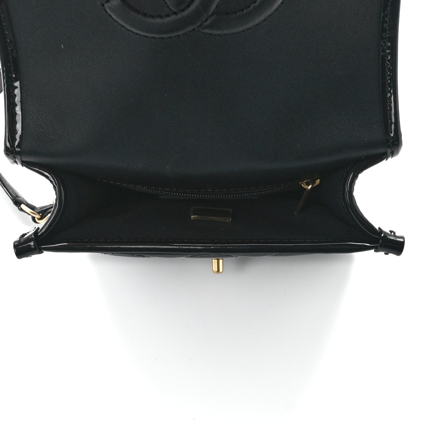 Chanel Patent School Memory Mini Top Handle Flap Black 5 of 12
