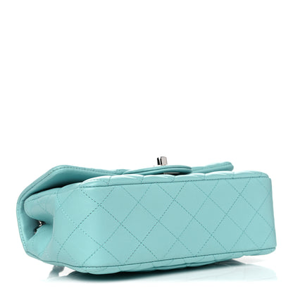 Chanel Lambskin Quilted Mini Rectangular Flap Light Blue 4 of 13