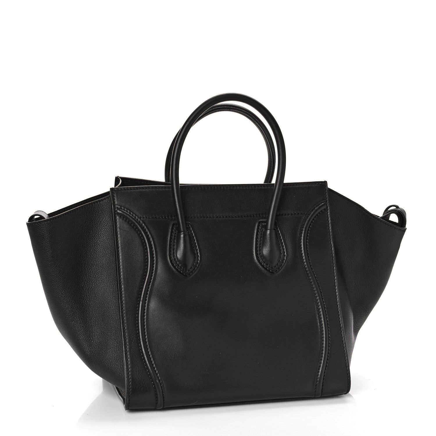 Celine Grained Calfskin Medium Phantom Luggage Black 3 of 9
