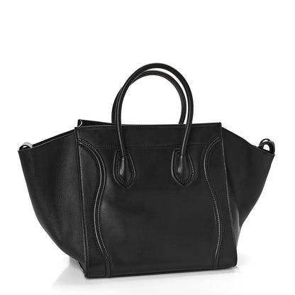 Celine Grained Calfskin Medium Phantom Luggage Black 3 of 9