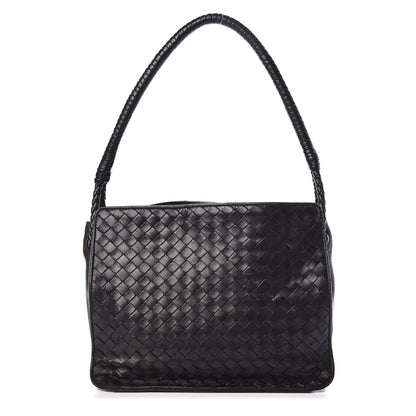 Bottega Veneta Nappa Intrecciato Shoulder Bag Black 1 of 10