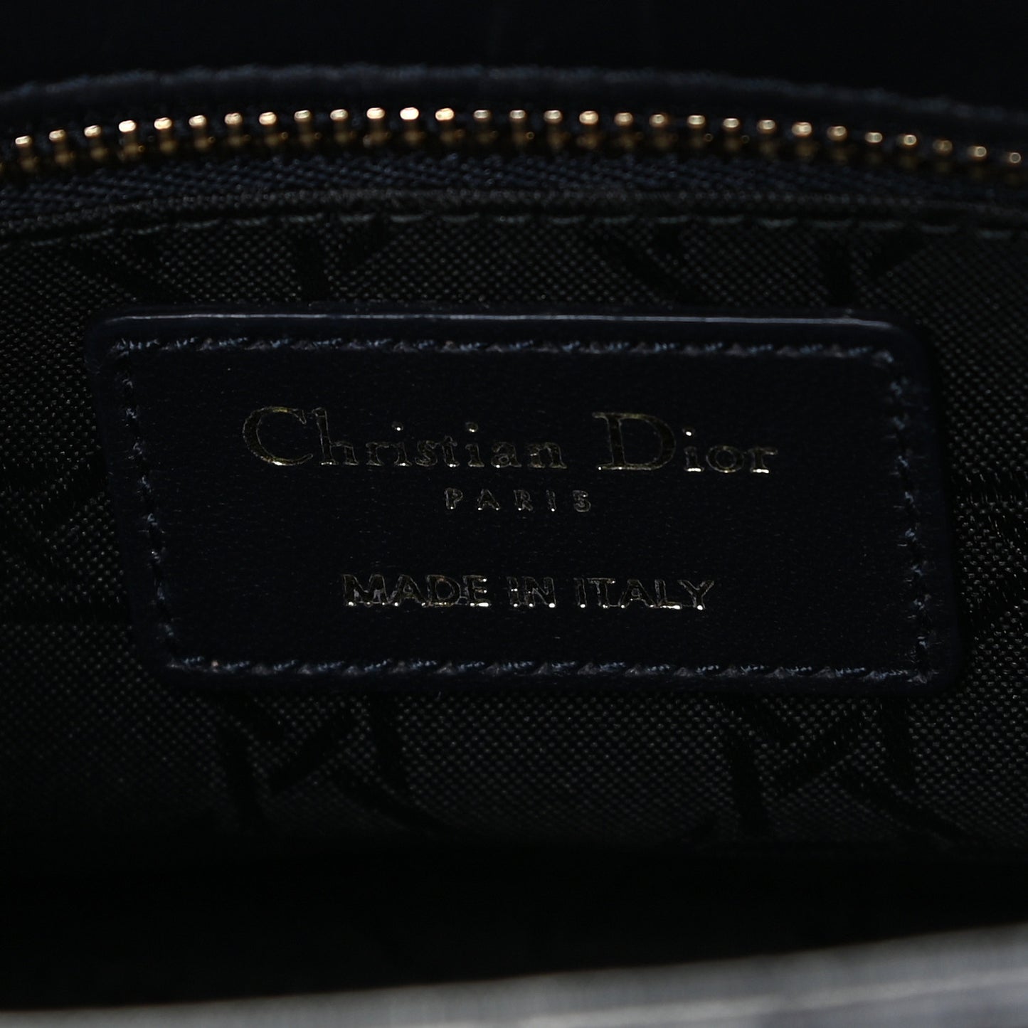 Lambskin Cannage Small Lucky Badges My Lady Dior Navy