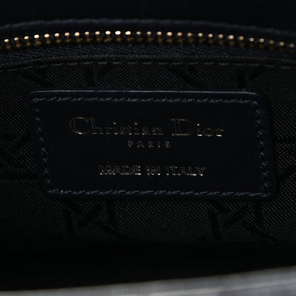 Christian Dior Lambskin Cannage Small Lucky Badges My Lady Dior Navy 9 of 13