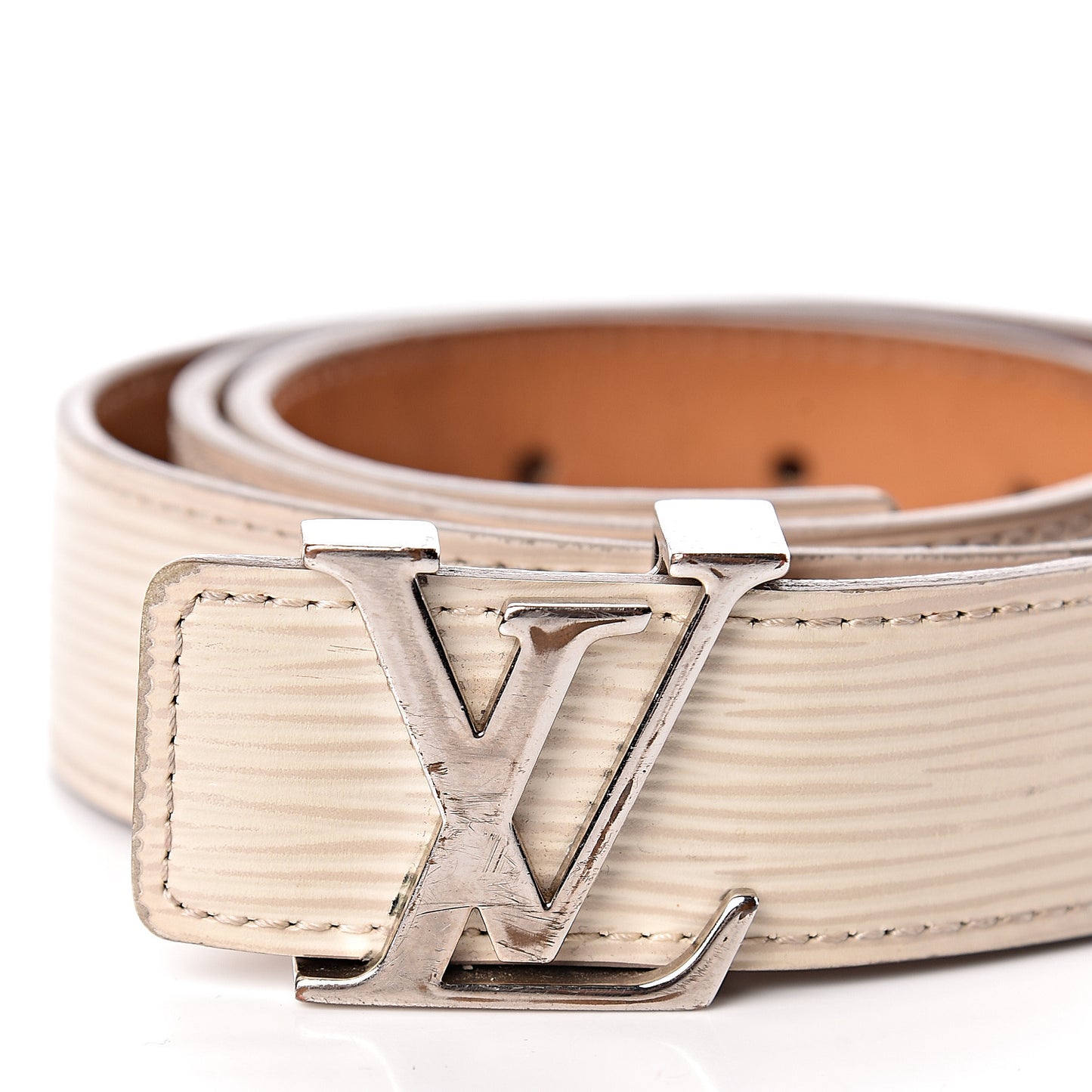 Epi 30mm LV Initiales Belt 80 32 Ivory