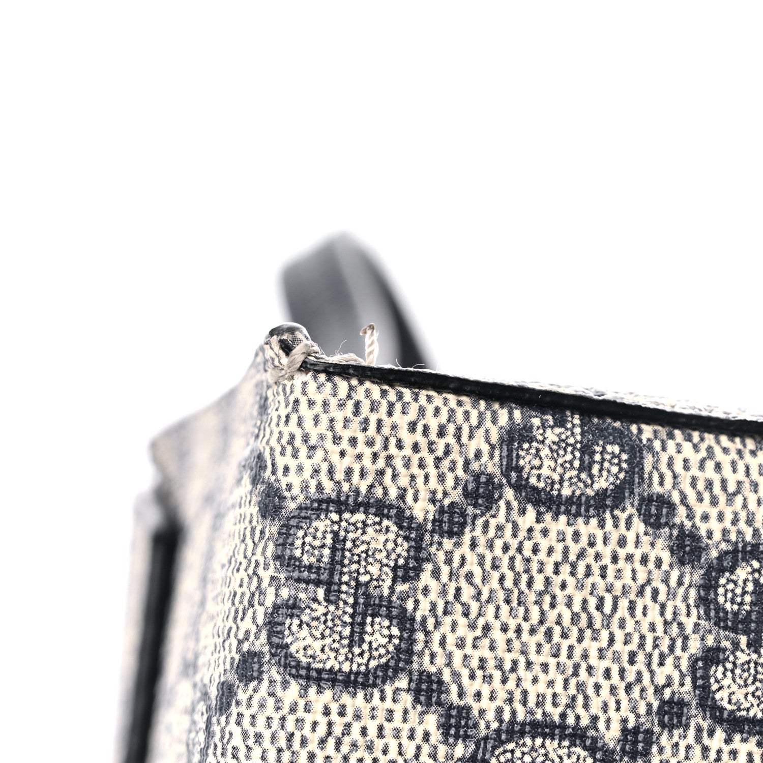 Gucci GG Supreme Monogram Textured Dollar Calfskin Web Mini Padlock Top Handle Shoulder Bag Beige Blue 10 of 10