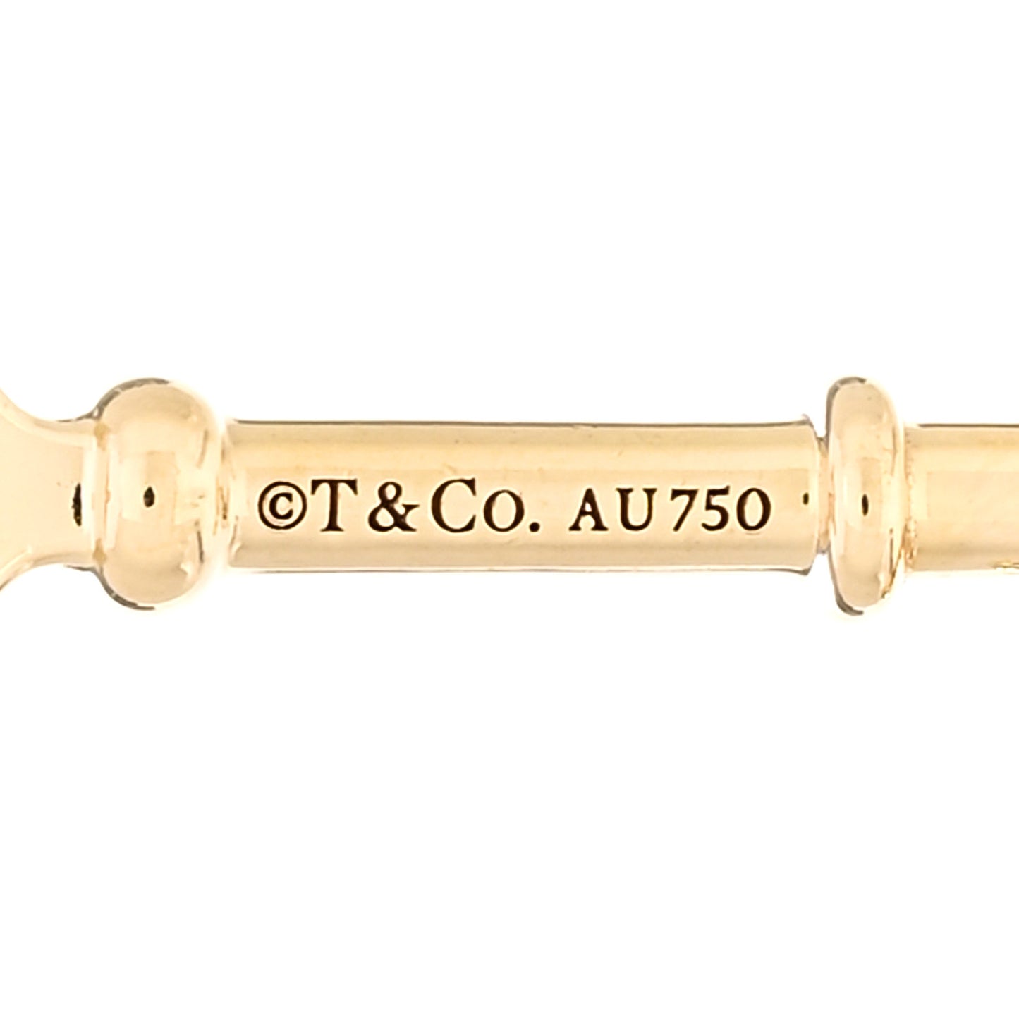 18K Yellow Gold Mini Heart Key Pendant Necklace