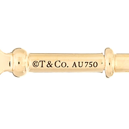 Tiffany 18K Yellow Gold Mini Heart Key Pendant Necklace 4 of 4