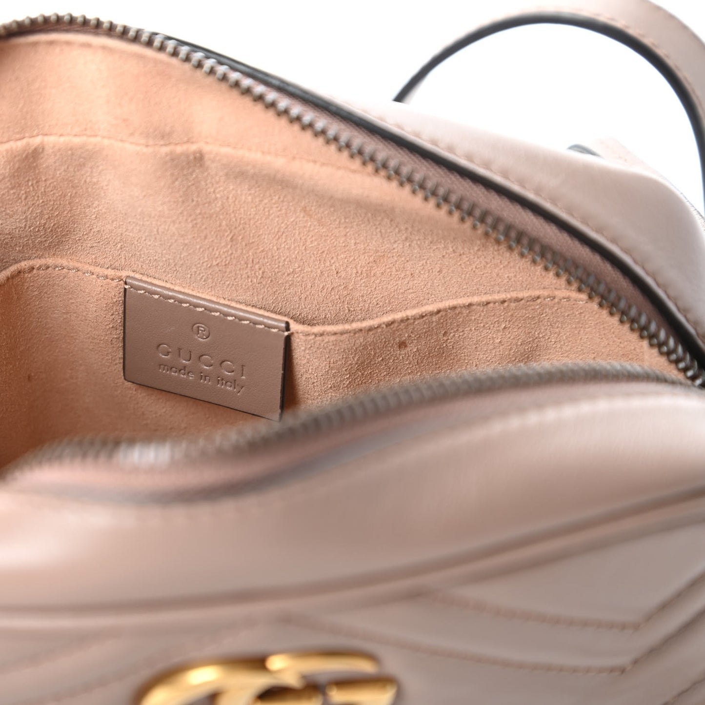 Calfskin Matelasse Mini GG Marmont Chain Shoulder Bag Porcelain Rose