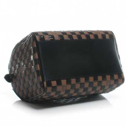 Louis Vuitton Damier Paillettes Speedy 30 Black 4 of 8