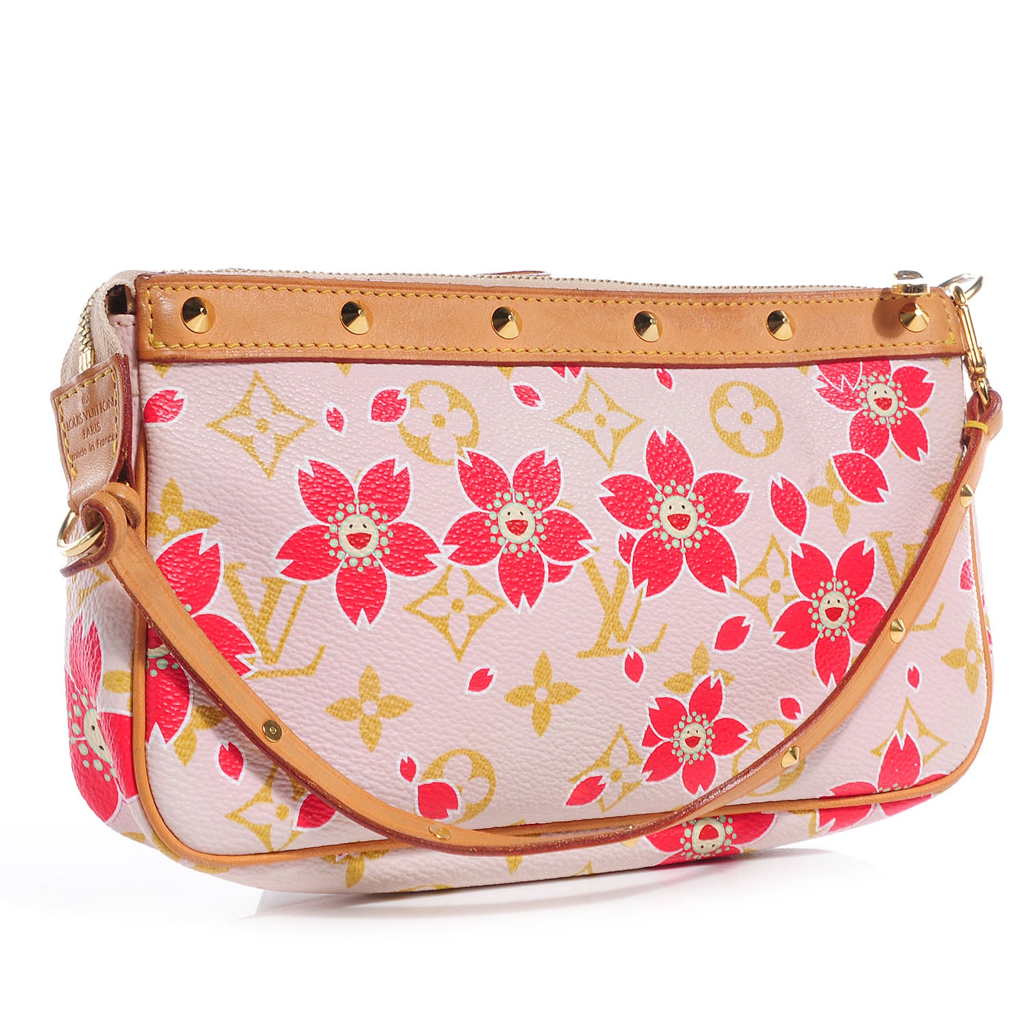 Louis Vuitton Monogram Cherry Blossom Pochette Accessories Red 3 of 7