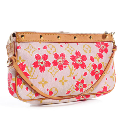 Louis Vuitton Monogram Cherry Blossom Pochette Accessories Red 3 of 7