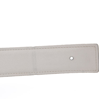Hermes Epsom Swift 32mm H Belt 80 Blue Jean White 8 of 9