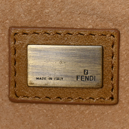 Fendi Goatskin Whipstitch Medium Convertible Baguette Senape 5 of 9