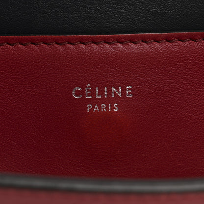 Celine Shiny Smooth Calfskin Medium Frame Shoulder Bag Red Navy 6 of 13