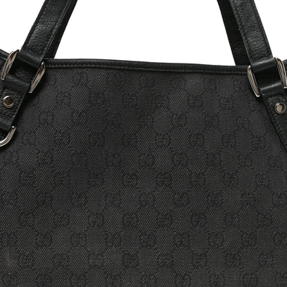Gucci Monogram Denim Medium Abbey Shoulder Bag Black 8 of 10