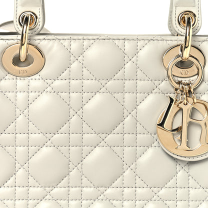 Christian Dior Lambskin Cannage Medium Lady Dior Grey 8 of 12