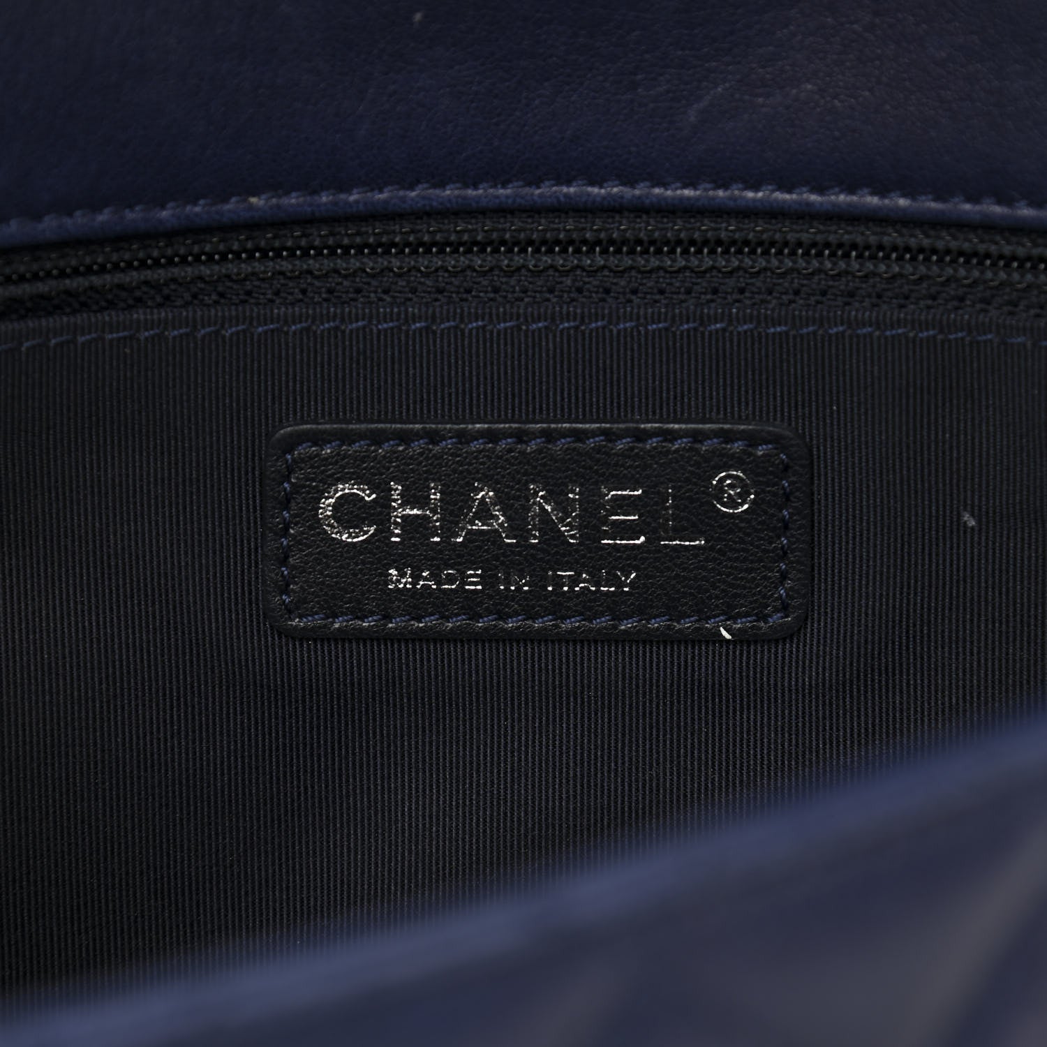 Chanel Lambskin Quilted Flap Shoulder Bag Navy Blue 6 of 11
