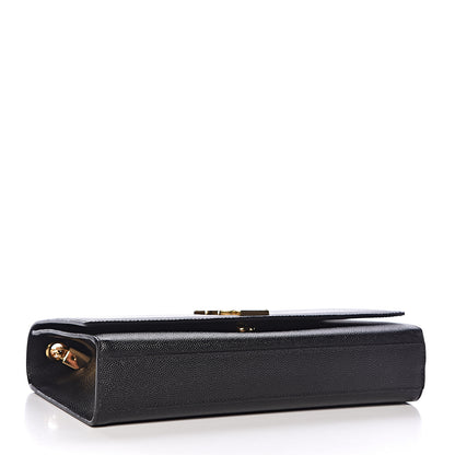Saint Laurent Grain De Poudre Medium Classic Monogram Kate Satchel Black 4 of 9
