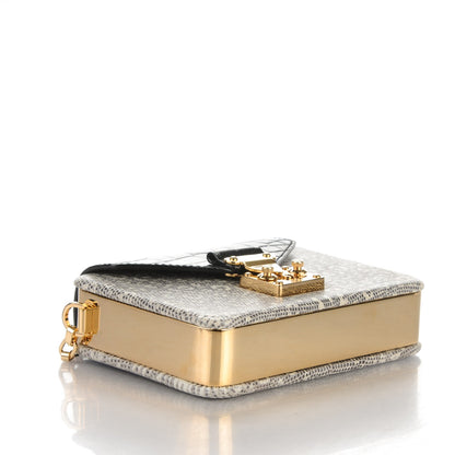 Louis Vuitton Alligator Lizard Minaudiere Coffre Black 4 of 7
