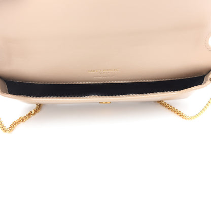 Saint Laurent Smooth Calfskin Monogram Phone Holder Crossbody Dark Beige 5 of 10