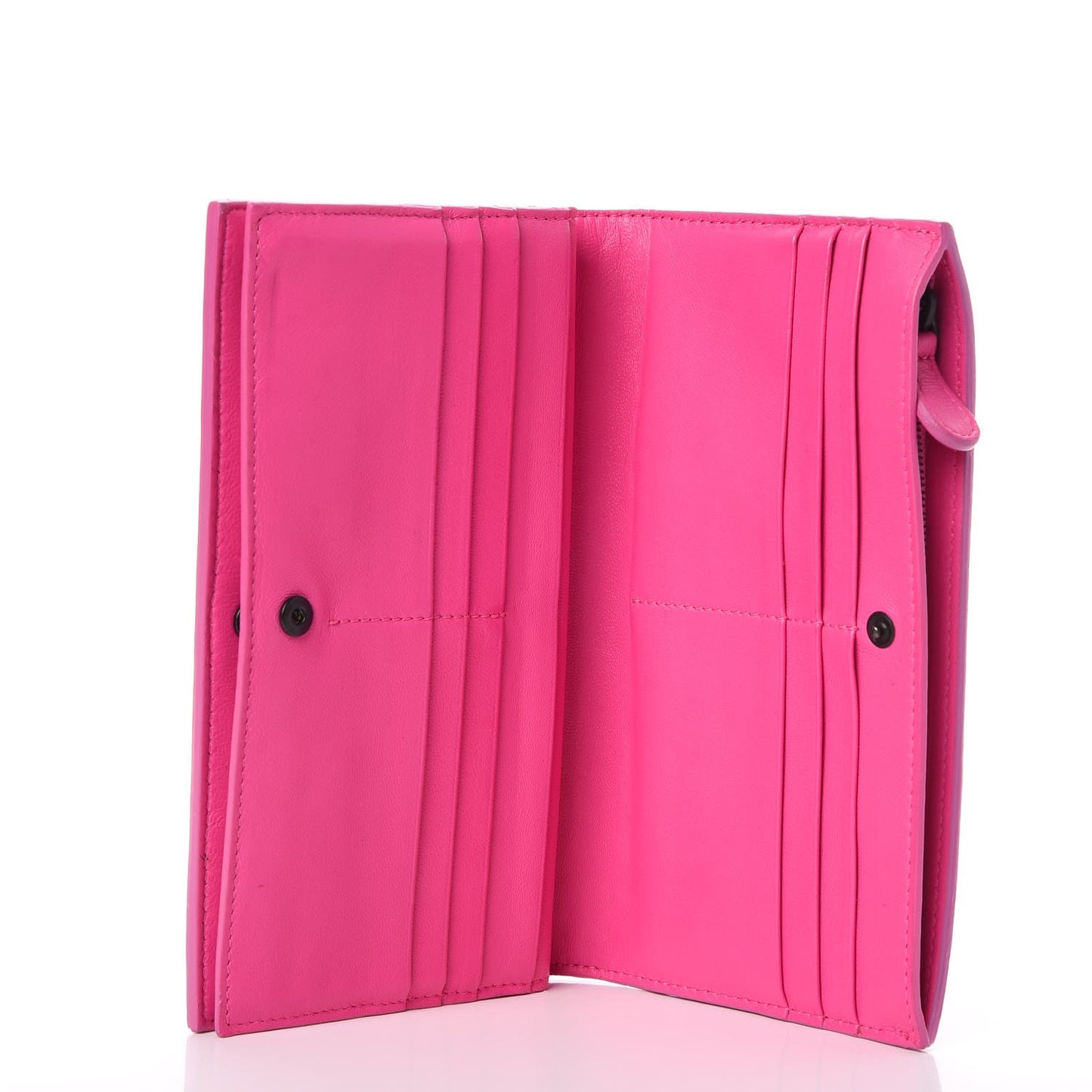 Nappa Ayers Intrecciato Clutch Wallet Pink